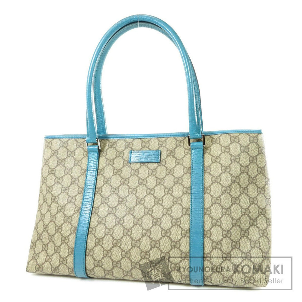 Gucci GG Supreme Joy Tote Bag turquoise blue leather
